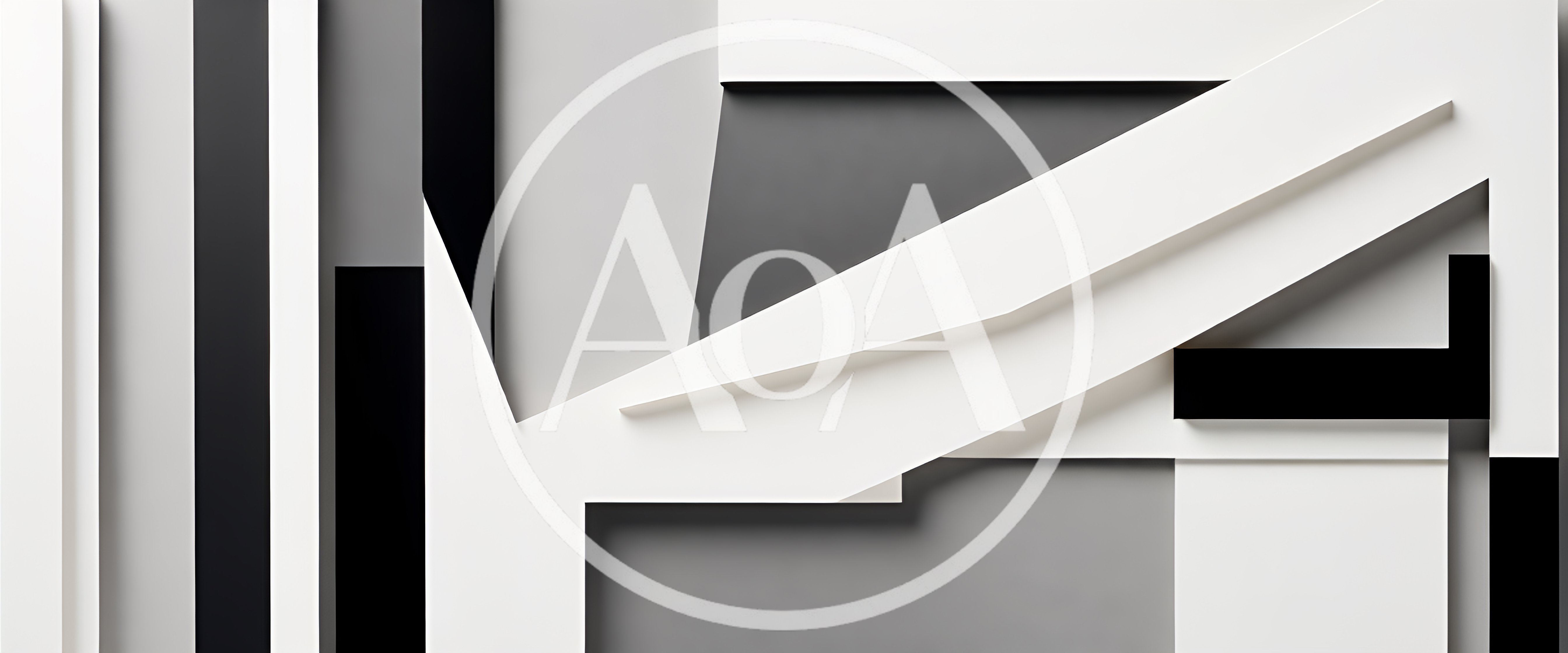 Abstract Geometric Composition With White And Grey Layers