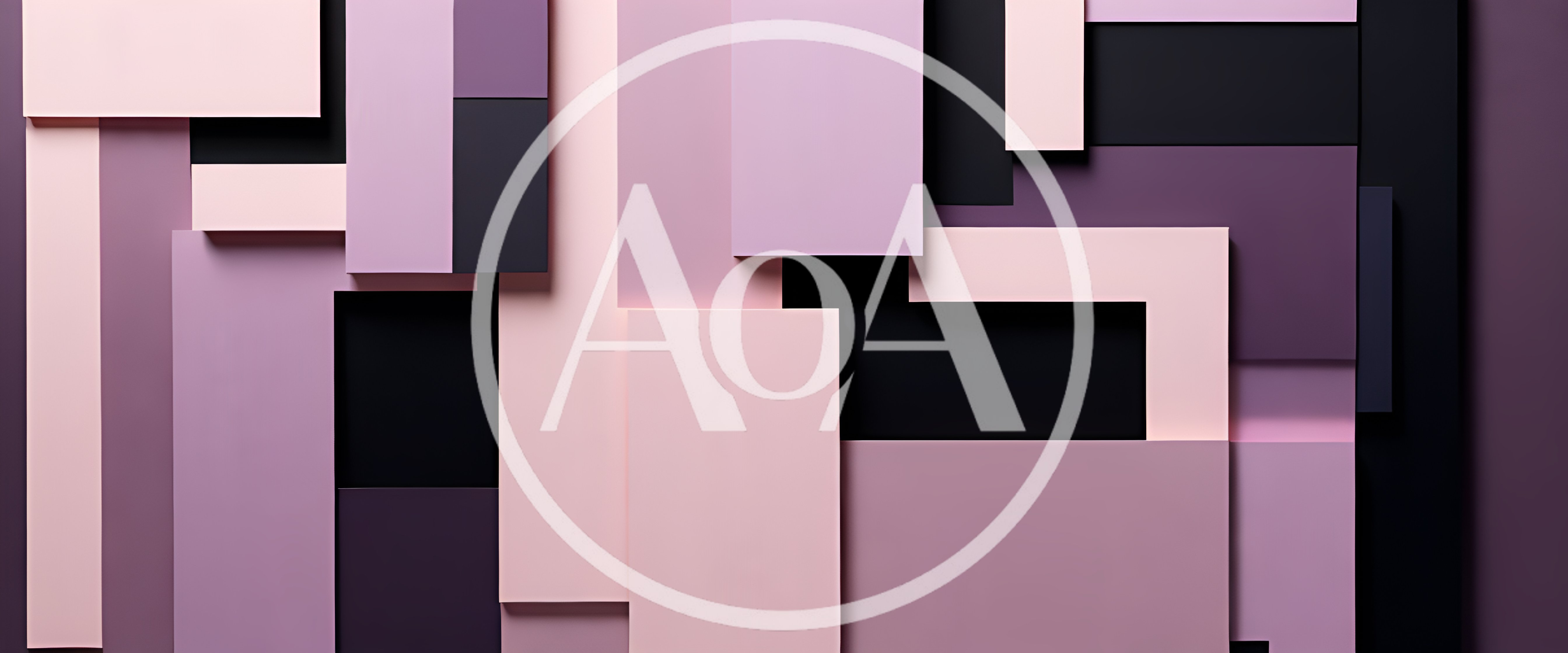 Abstract Geometric Composition With Layered Pastel Rectangles