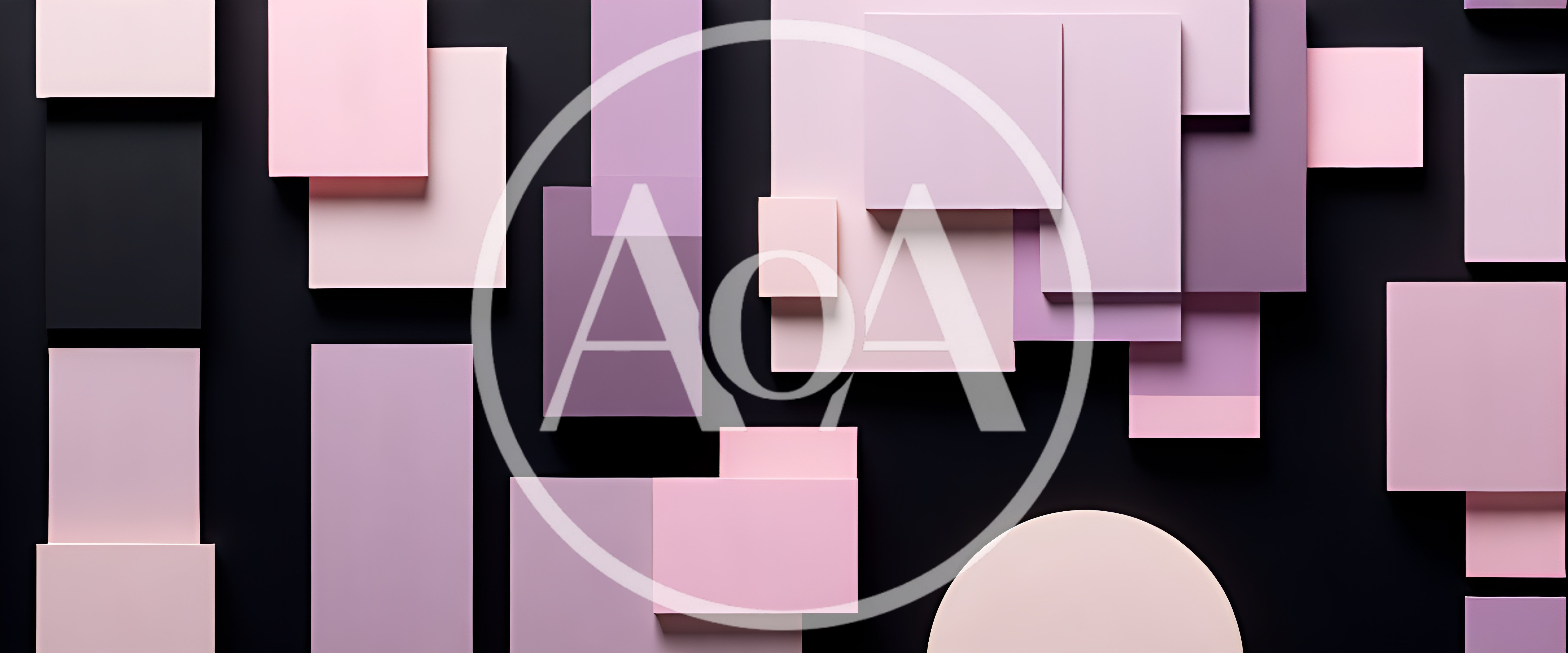 Abstract Geometric Shapes In Shades Of Pink And Purple