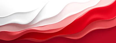 Abstract Red And White Wavy Layered Background