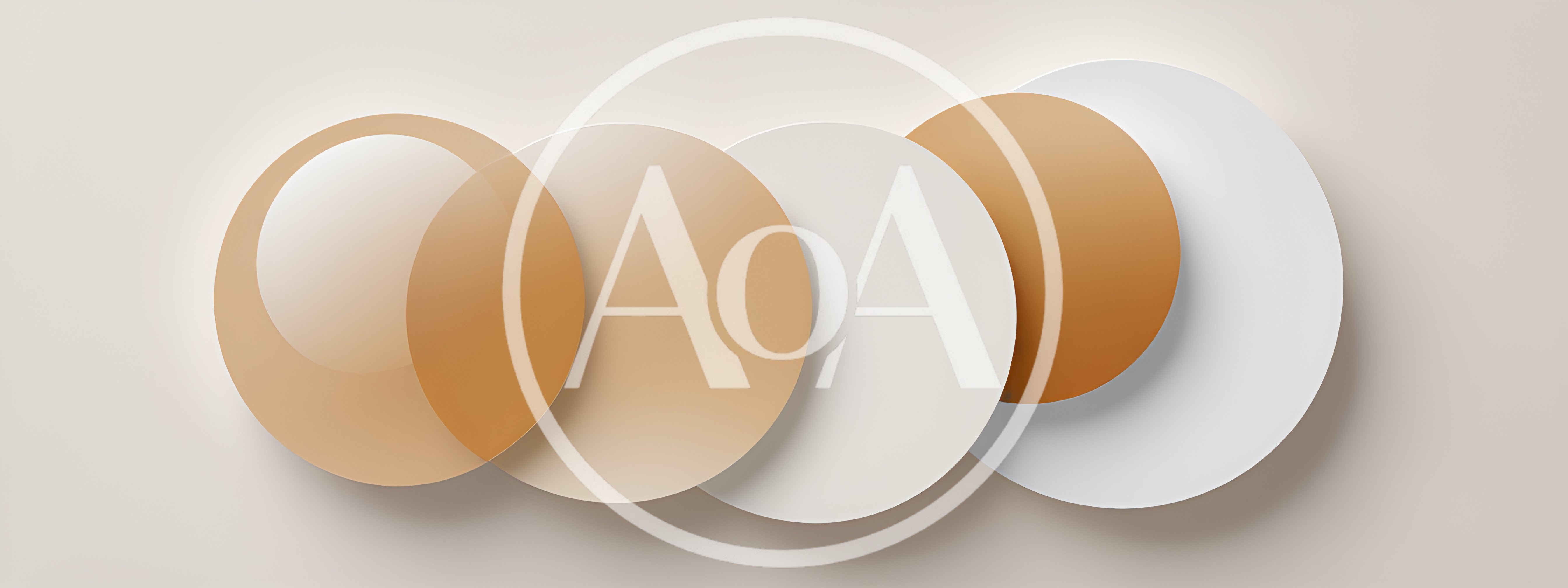 Abstract Composition Of Overlapping Circular Geometric Shapes