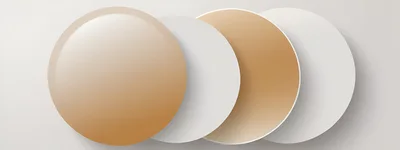 Abstract Overlapping Circles With Gradient Gold And White
