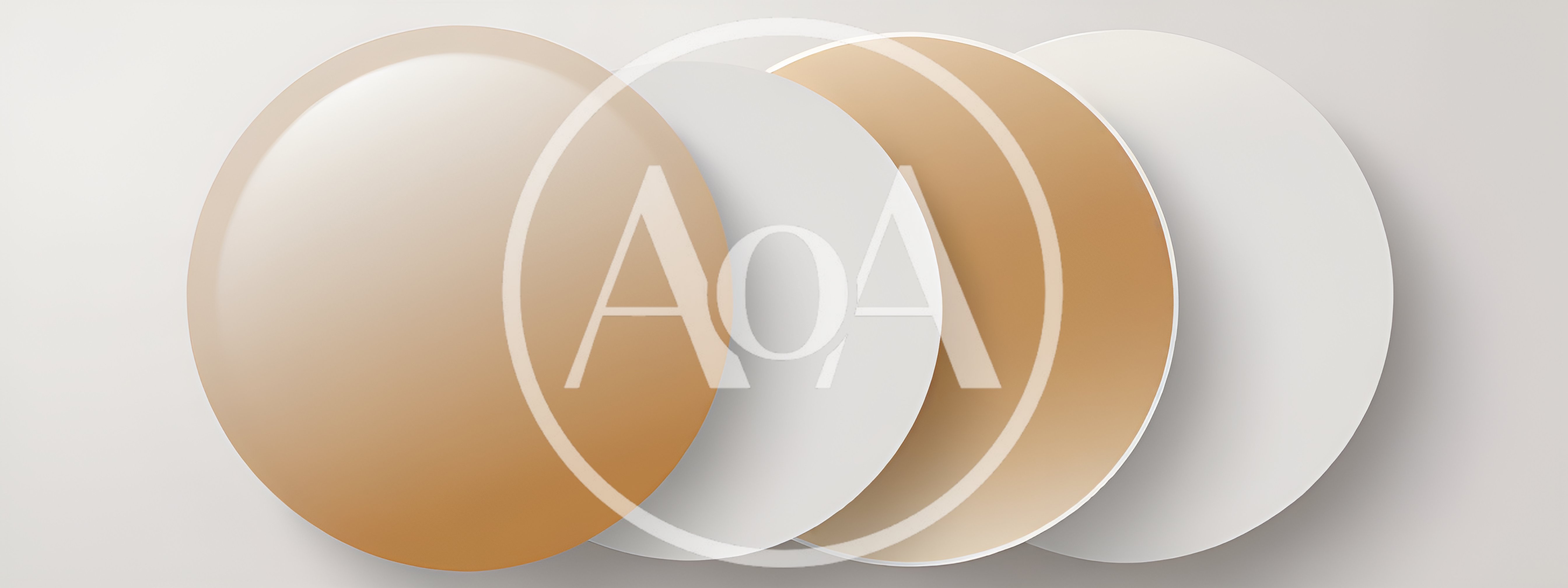 Abstract Overlapping Circles With Gradient Gold And White