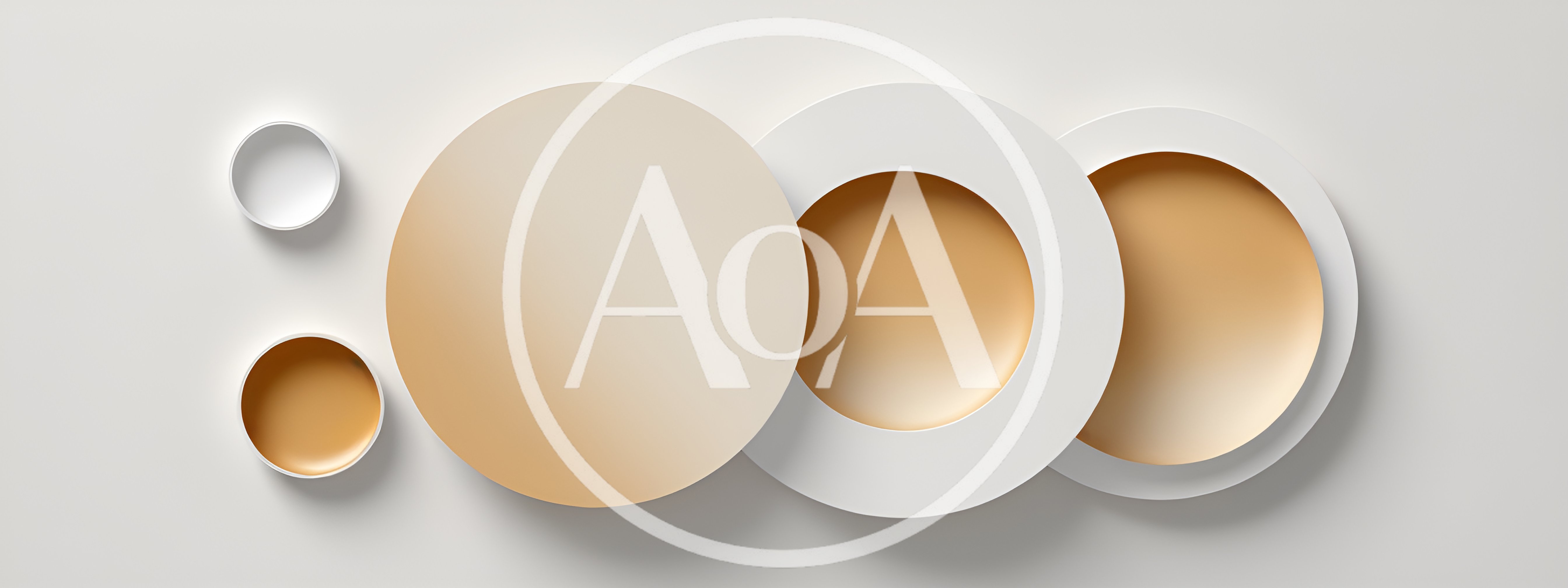 Abstract 3D Rendered Beige And White Circular Platforms