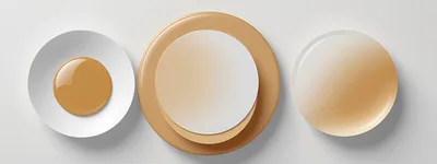 Abstract 3D Rendered Circles With Liquid Foundation Textures