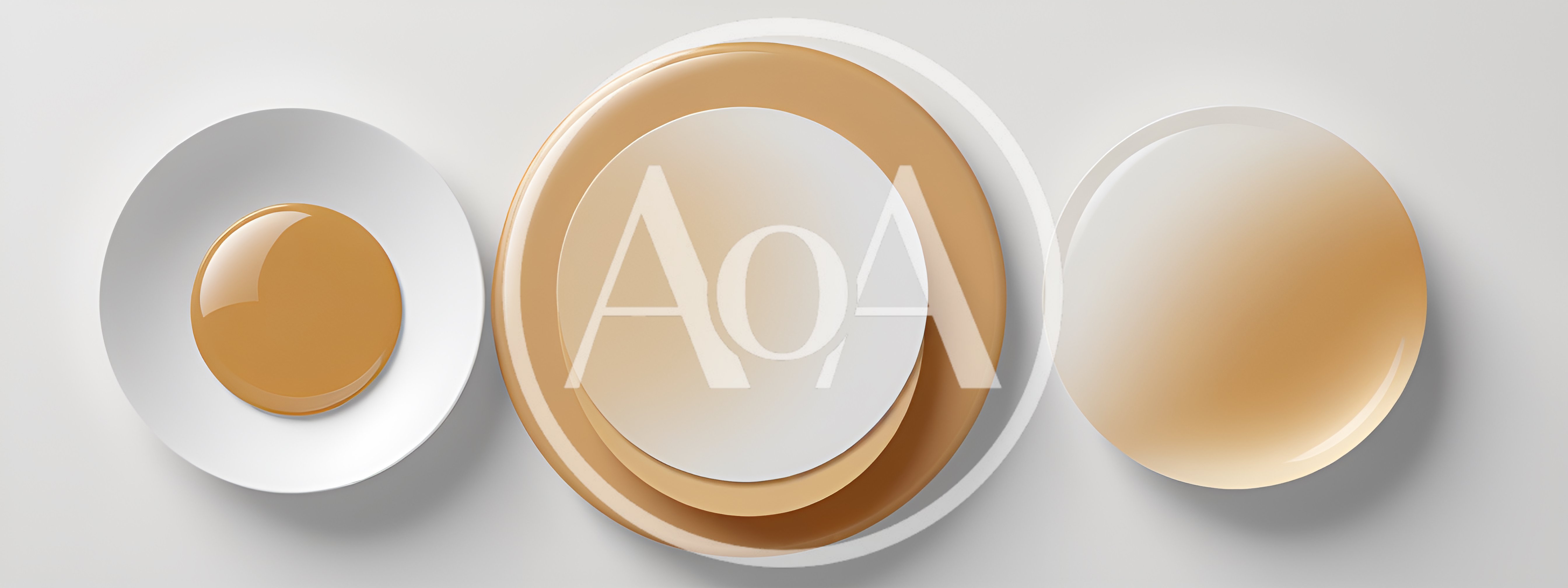 Abstract 3D Rendered Circles With Liquid Foundation Textures