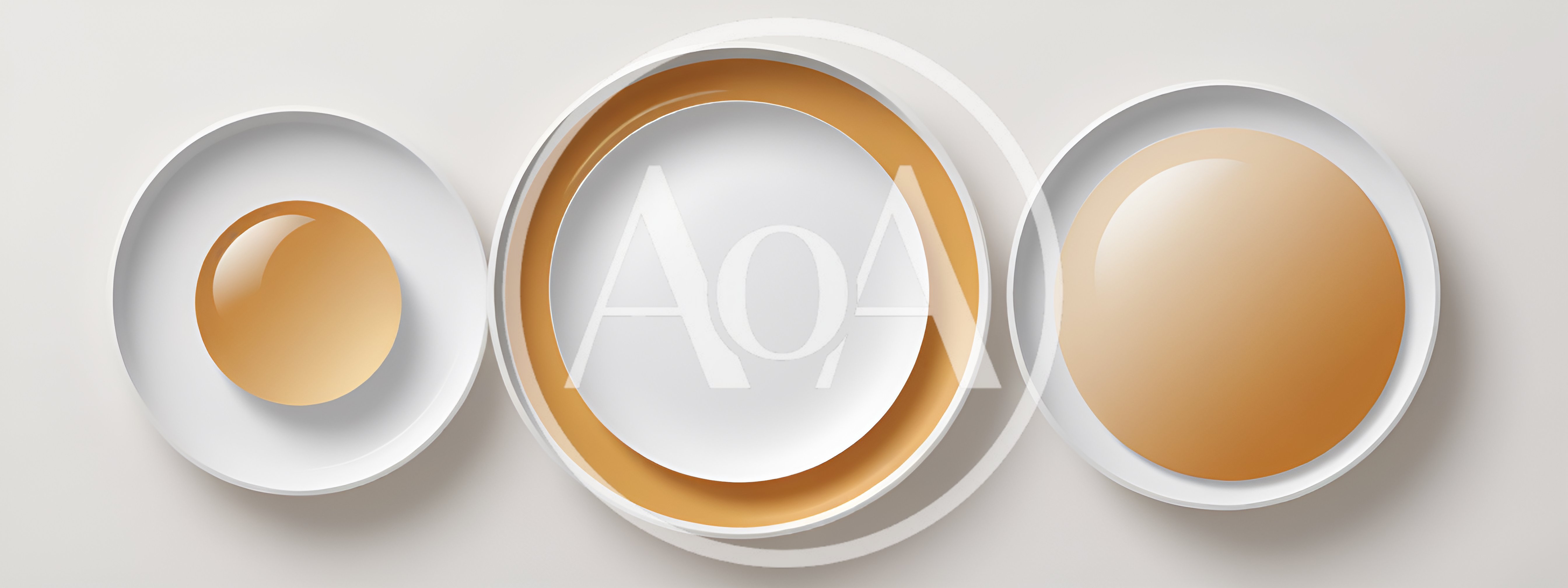 Abstract 3D Rendered Circular Platforms With Golden Spheres