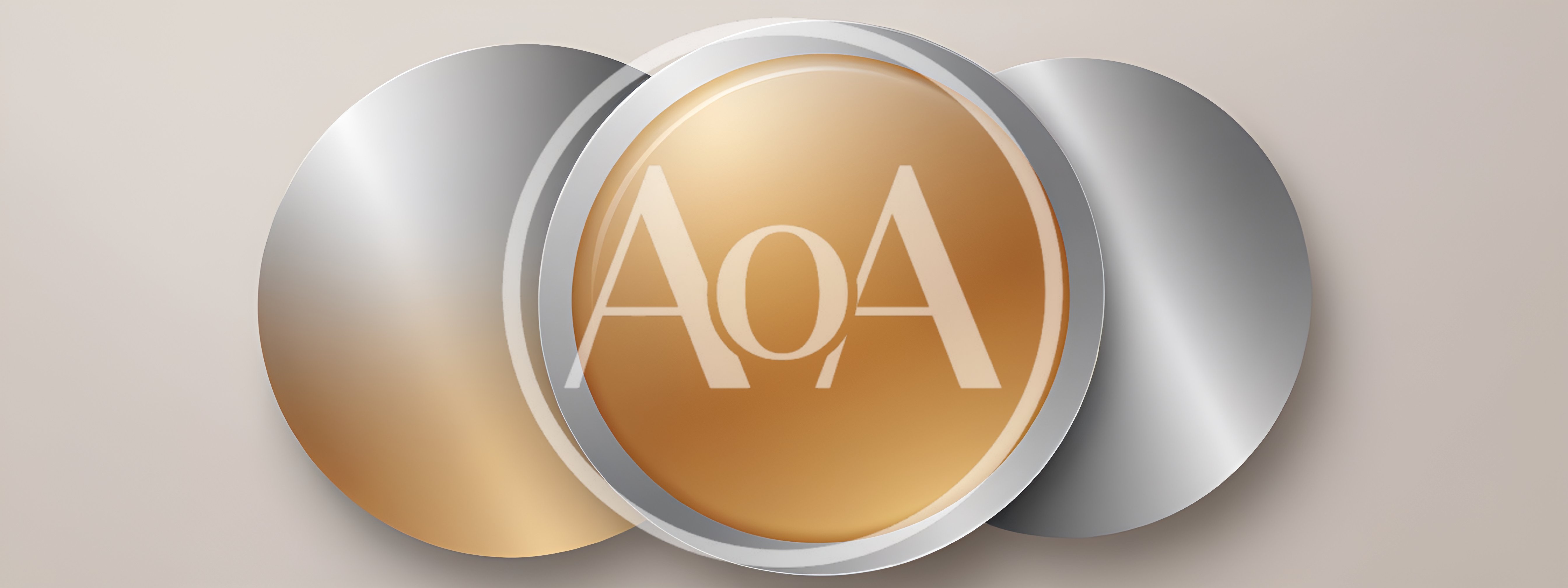 Abstract Metallic Circles With A Central Gold Sphere