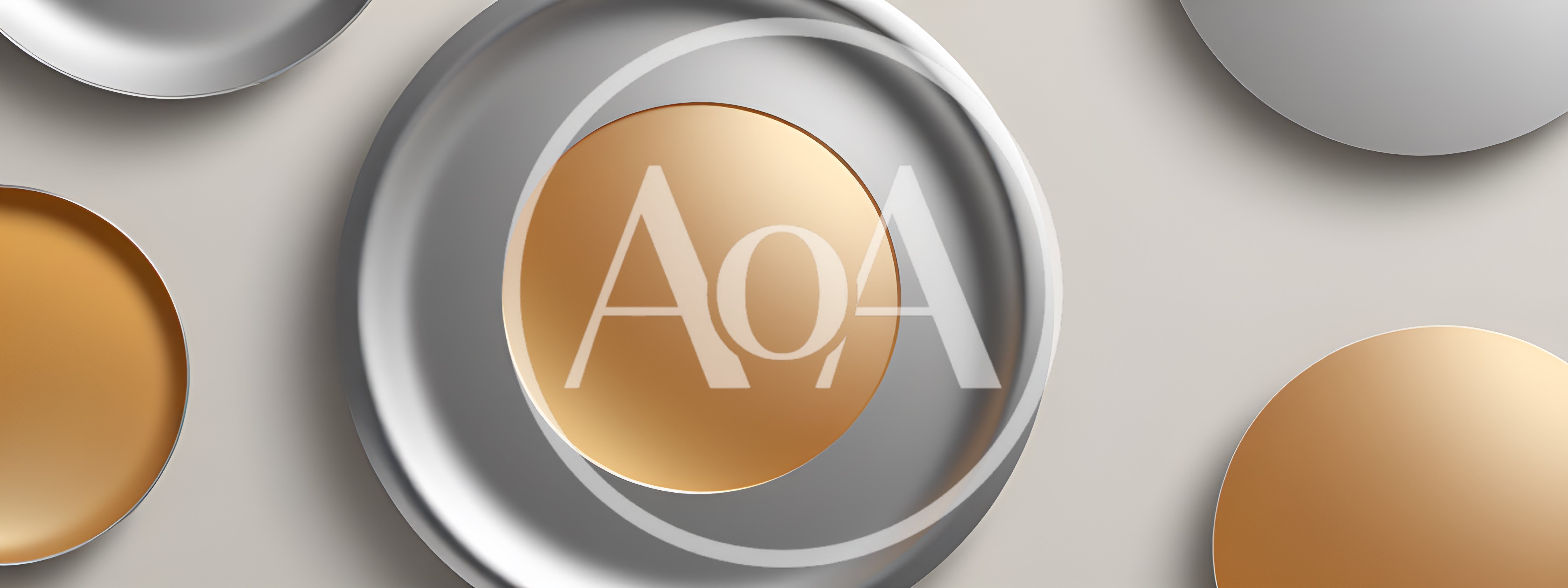 Abstract 3D Rendered Metallic Circles Background