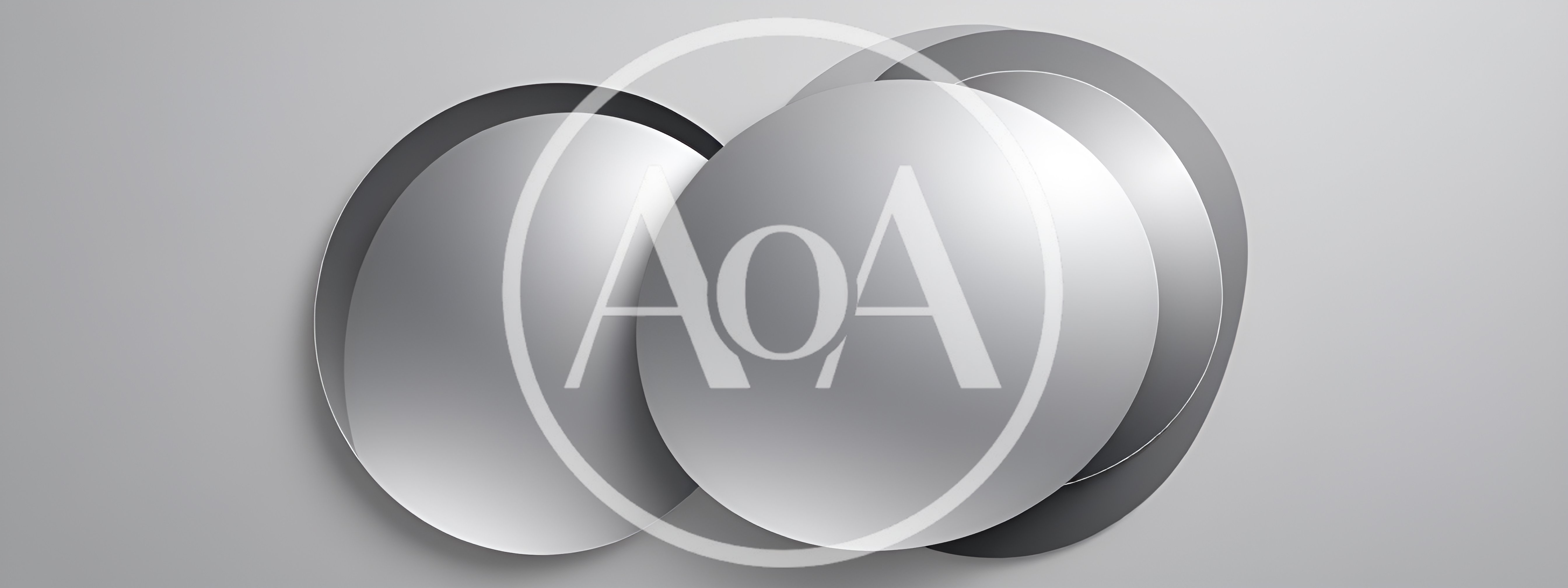Abstract 3D Metallic Circles Overlapping Background