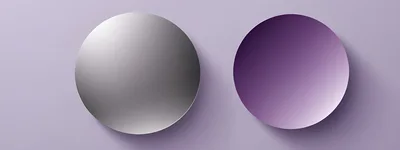 Two Abstract Spherical Shapes With Gradient Textures