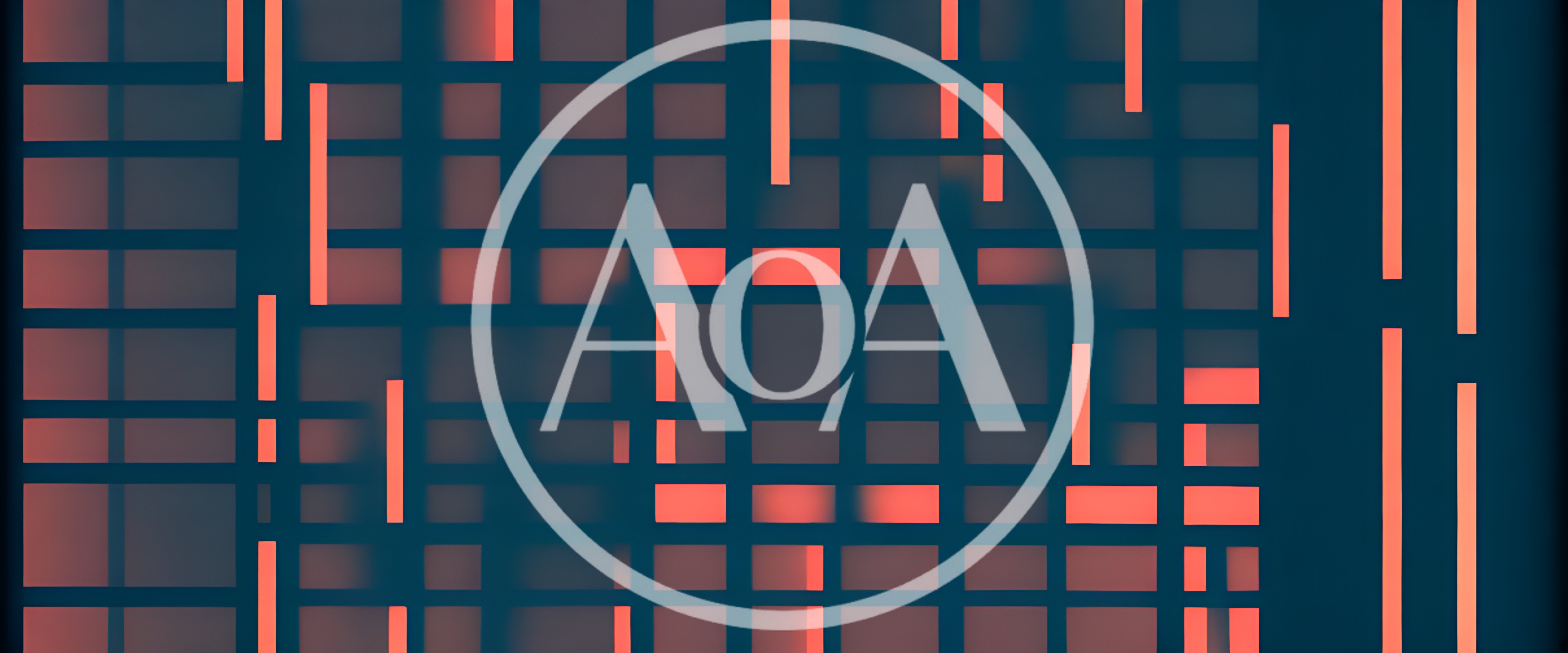 Abstract Digital Grid With Glowing Orange Neon Lines