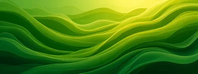 Abstract Green Wavy Layers Background