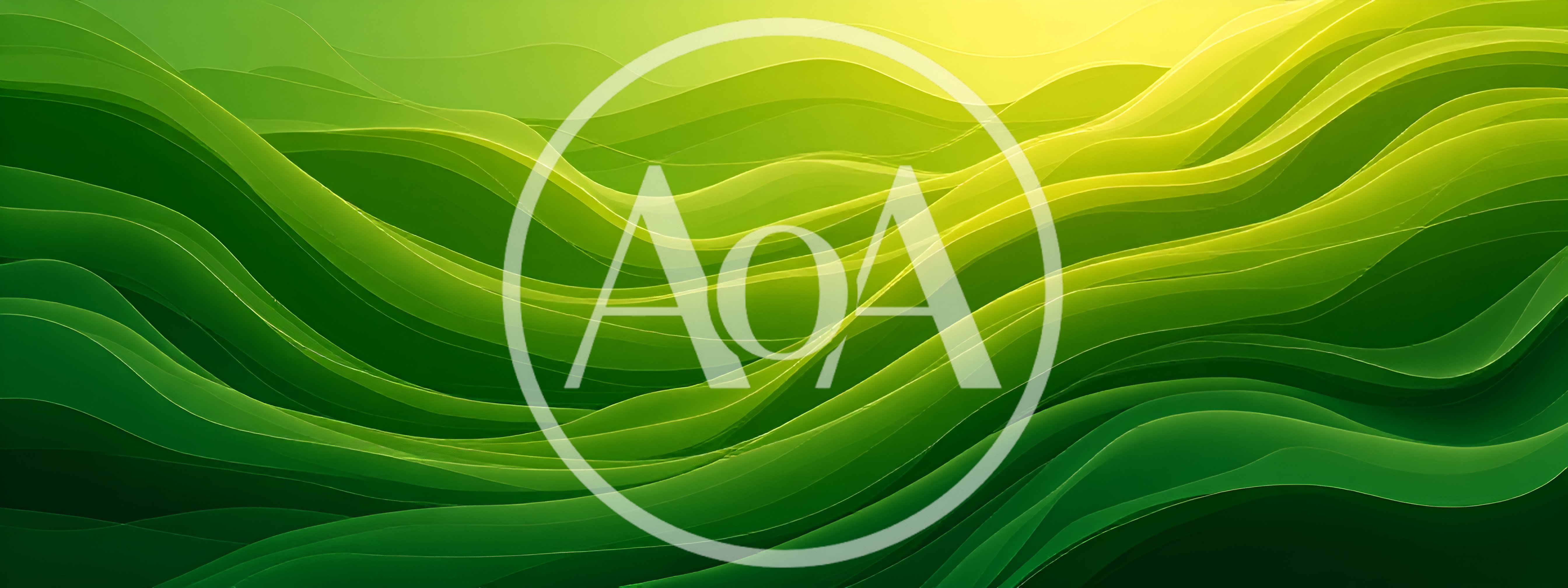 Abstract Green Wavy Layers Background