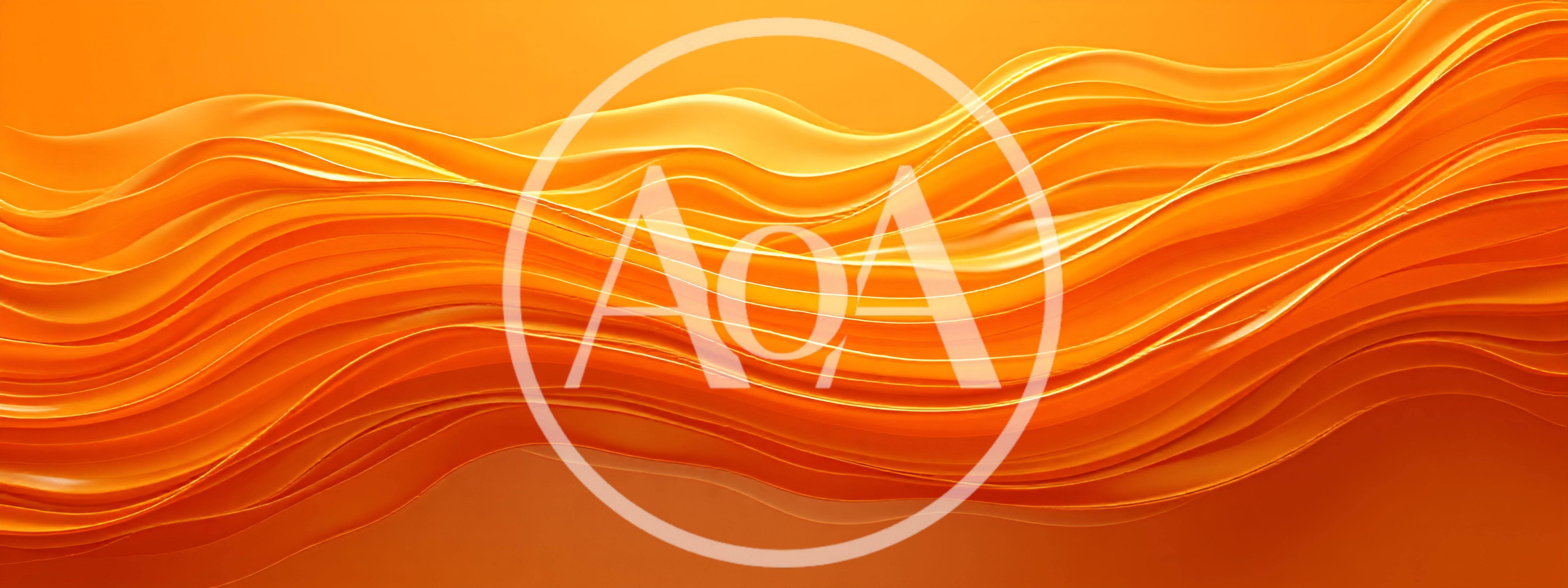 Abstract Orange Wavy Liquid Flow Background