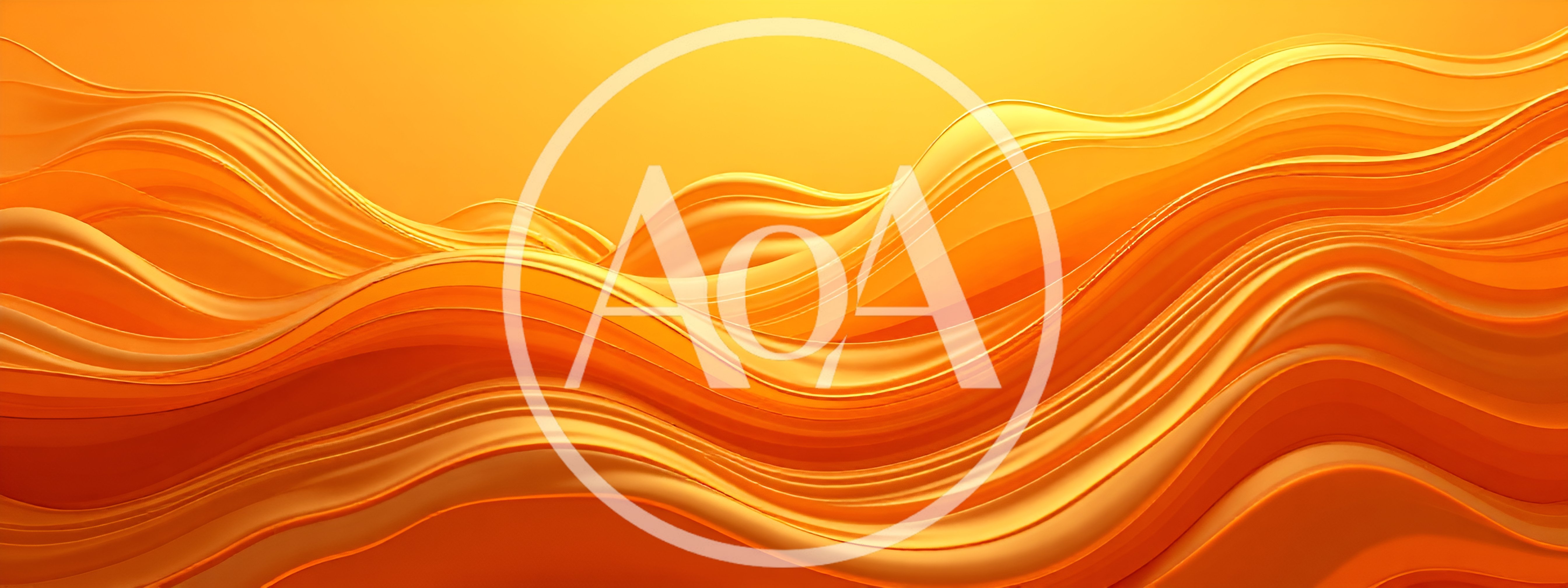 Abstract Golden Liquid Waves Background