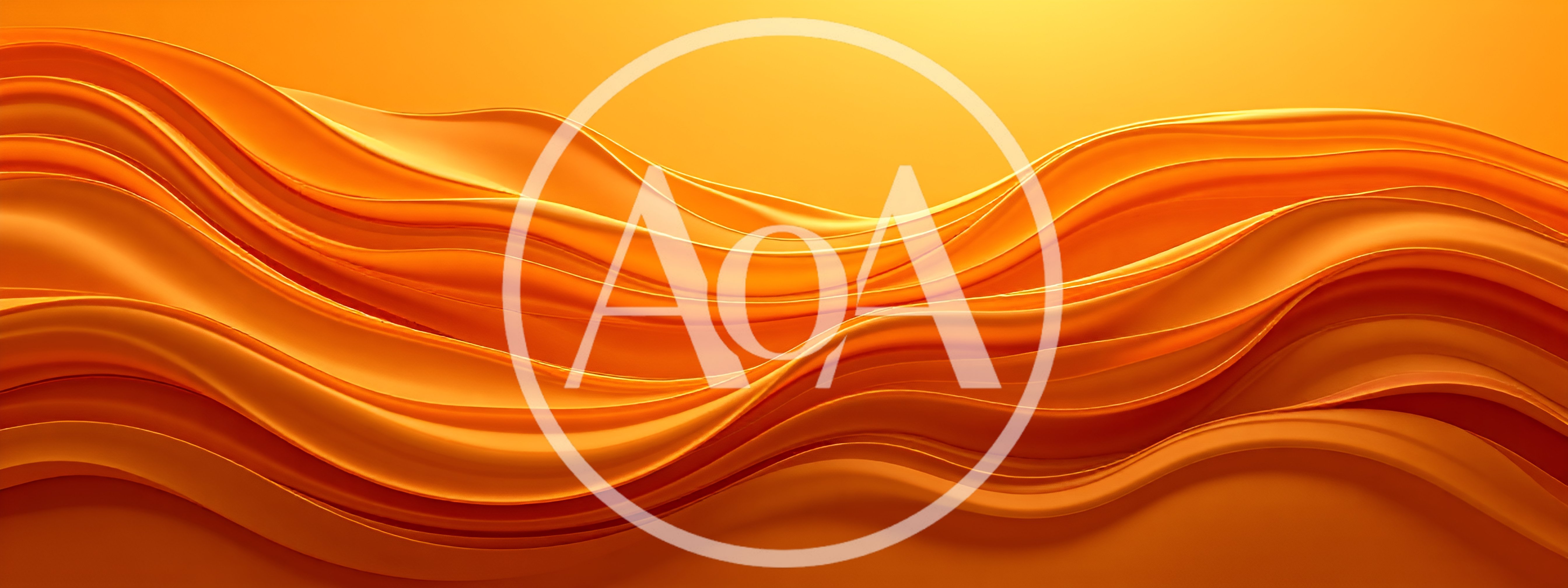 Abstract Orange Fluid Waves Background