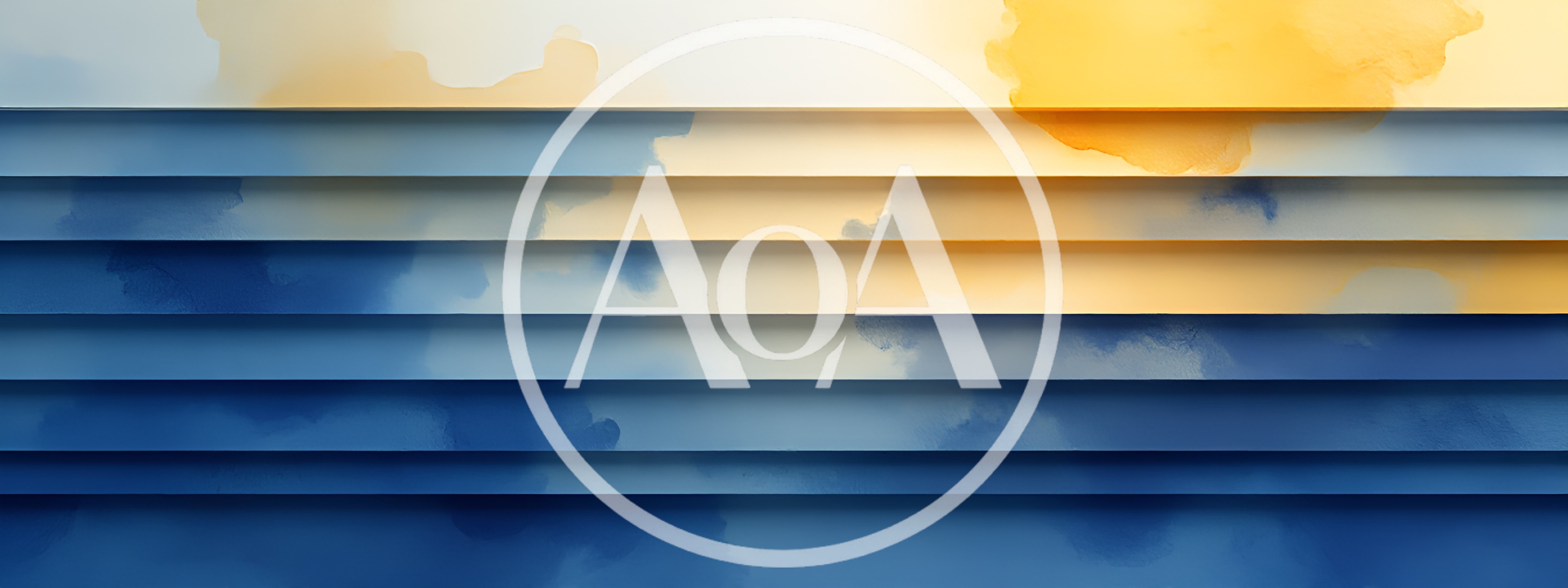 Abstract Horizontal Layers With Watercolor Sky Texture