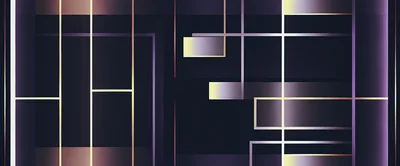 Abstract Geometric Background With Glowing Metallic Lines