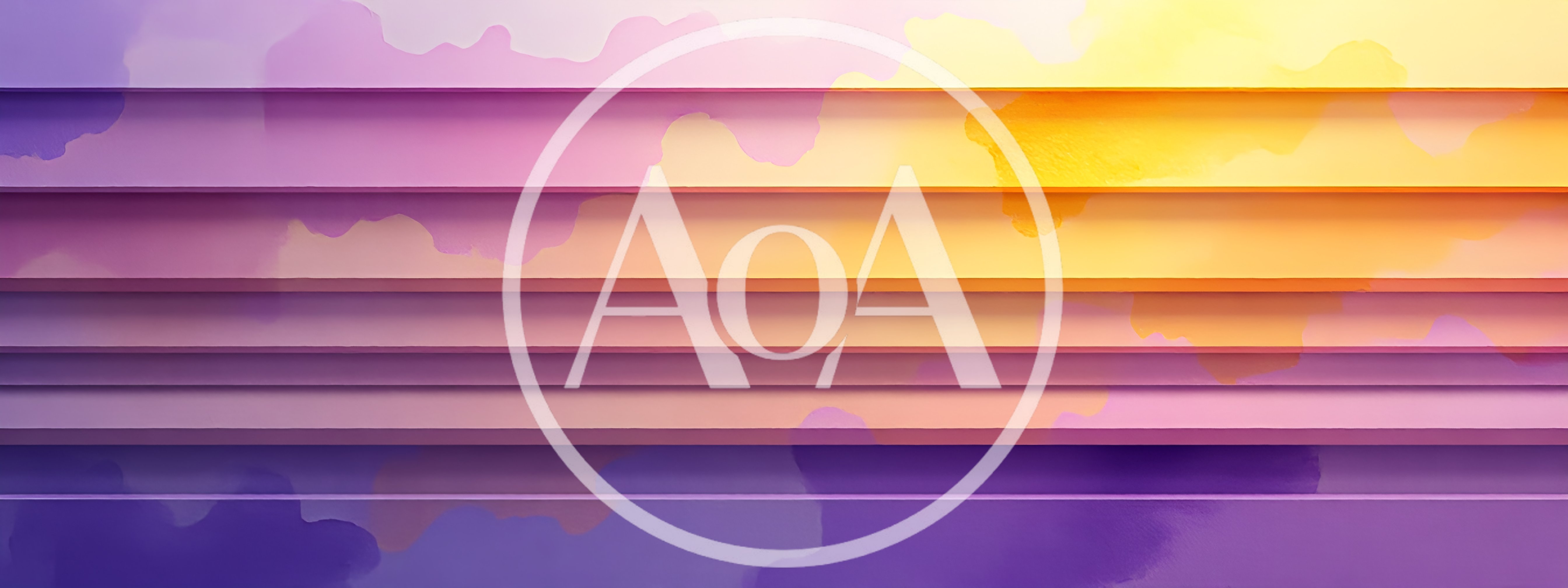 Abstract Horizontal Layers With Gradient Sunset Colors