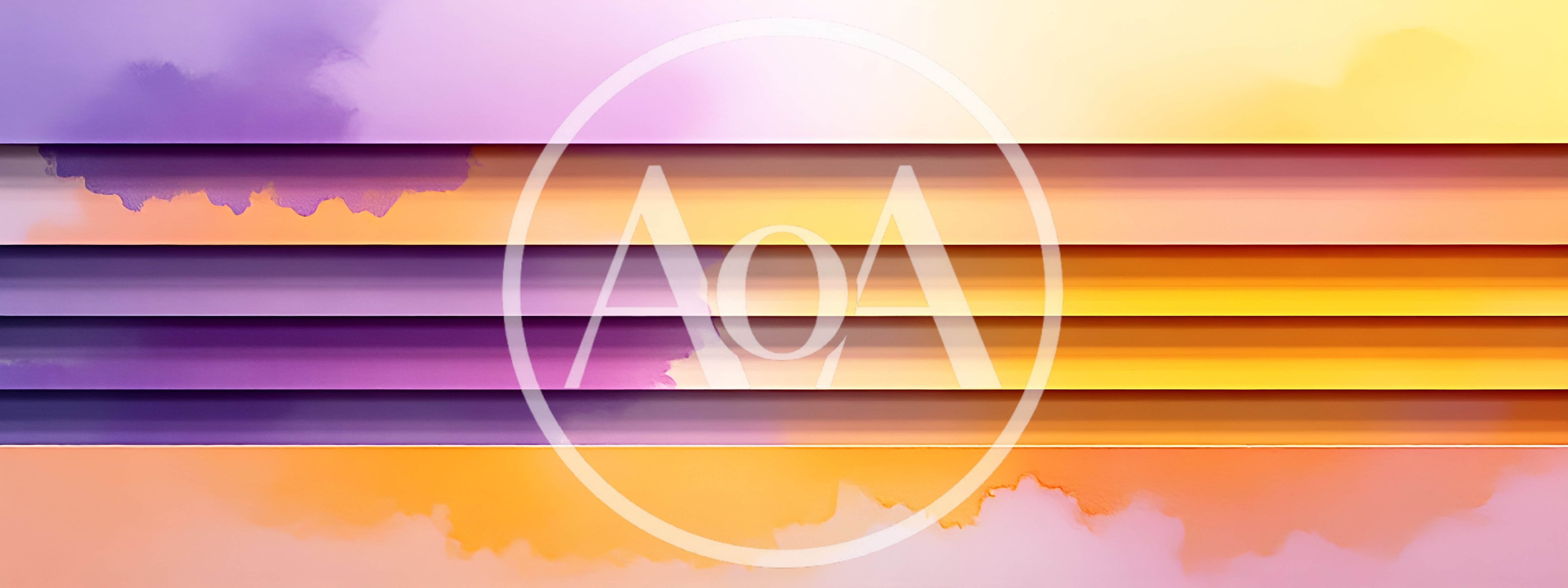 Abstract Horizontal Layers With Watercolor Gradient Background
