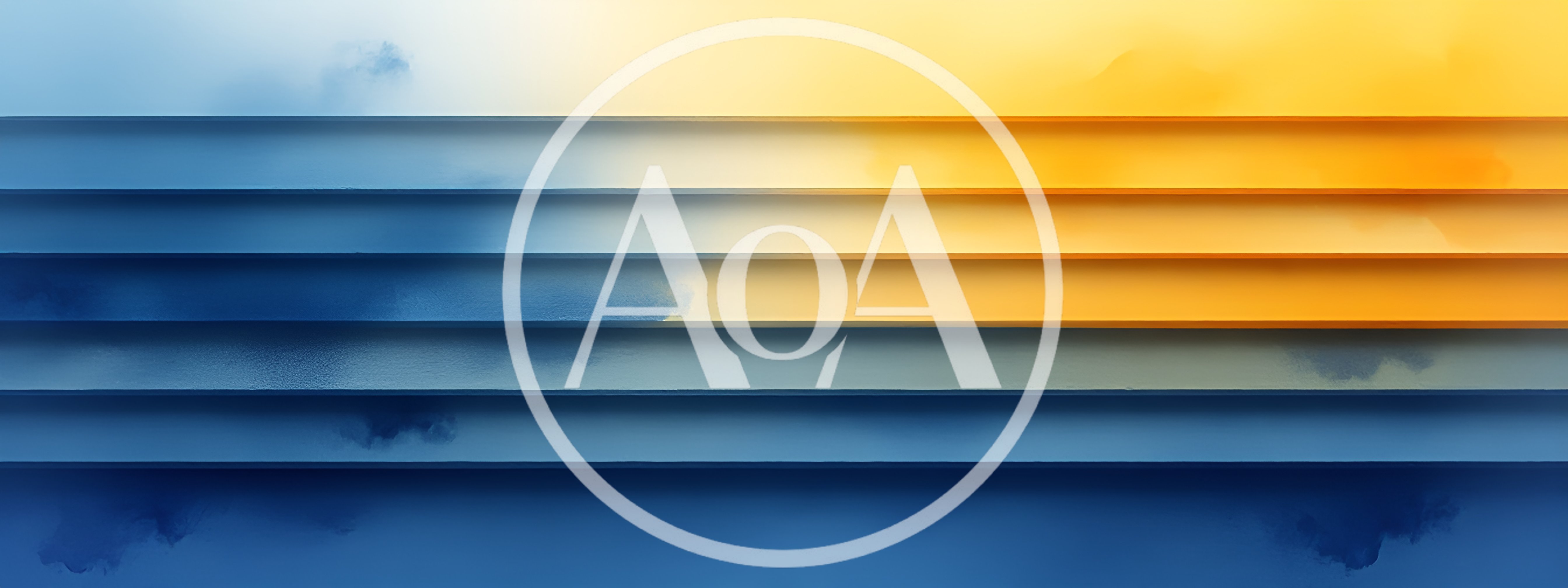 Abstract Horizontal Layers With Blue And Yellow Gradient