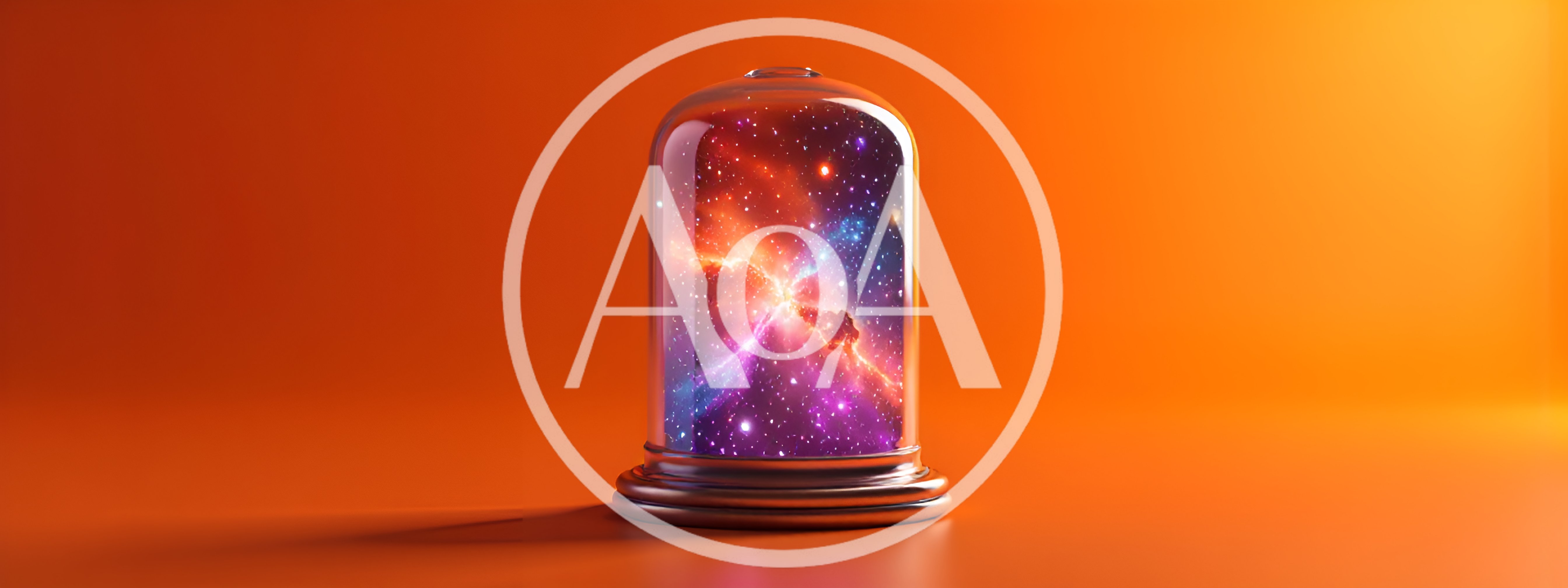 Galaxy Captured Inside A Glass Cloche
