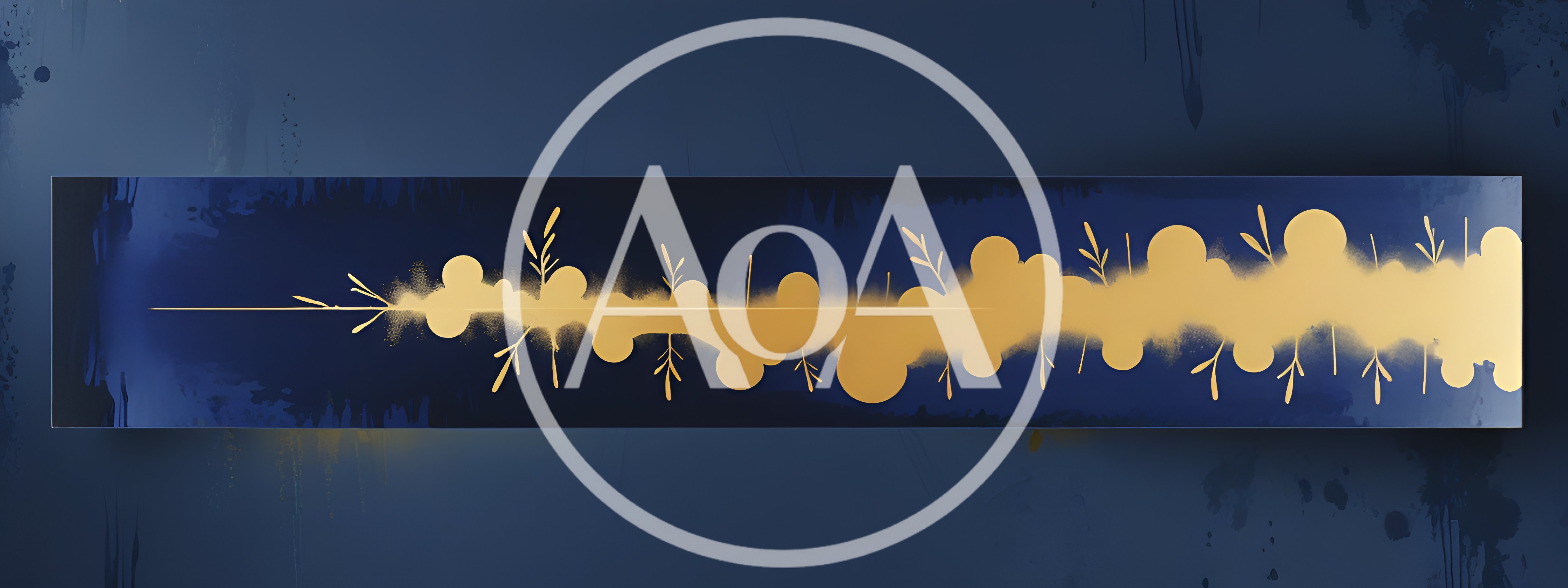 Abstract Gold Waveform Design On Dark Blue Background
