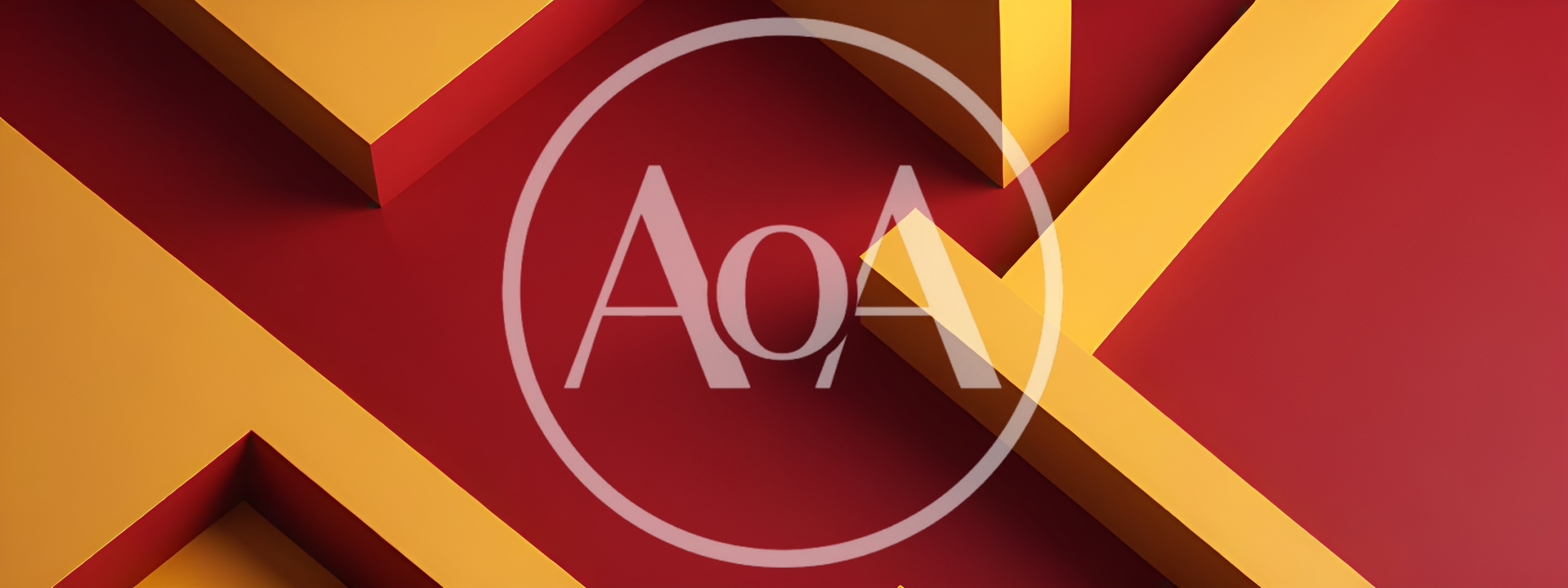Abstract 3D Geometric Shapes On Red Background