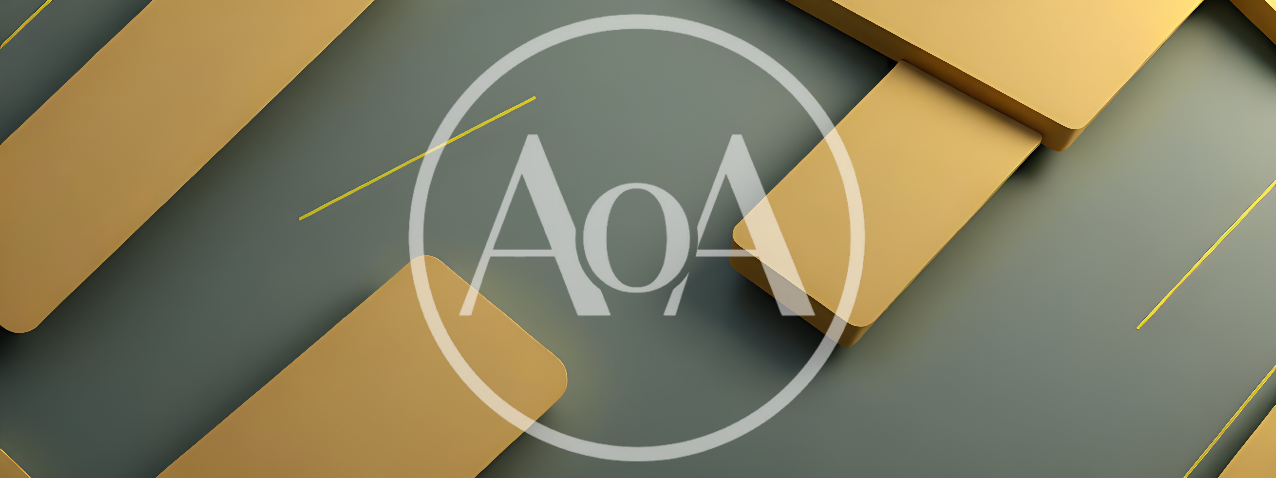 Abstract 3D Background With Gold Rectangular Shapes