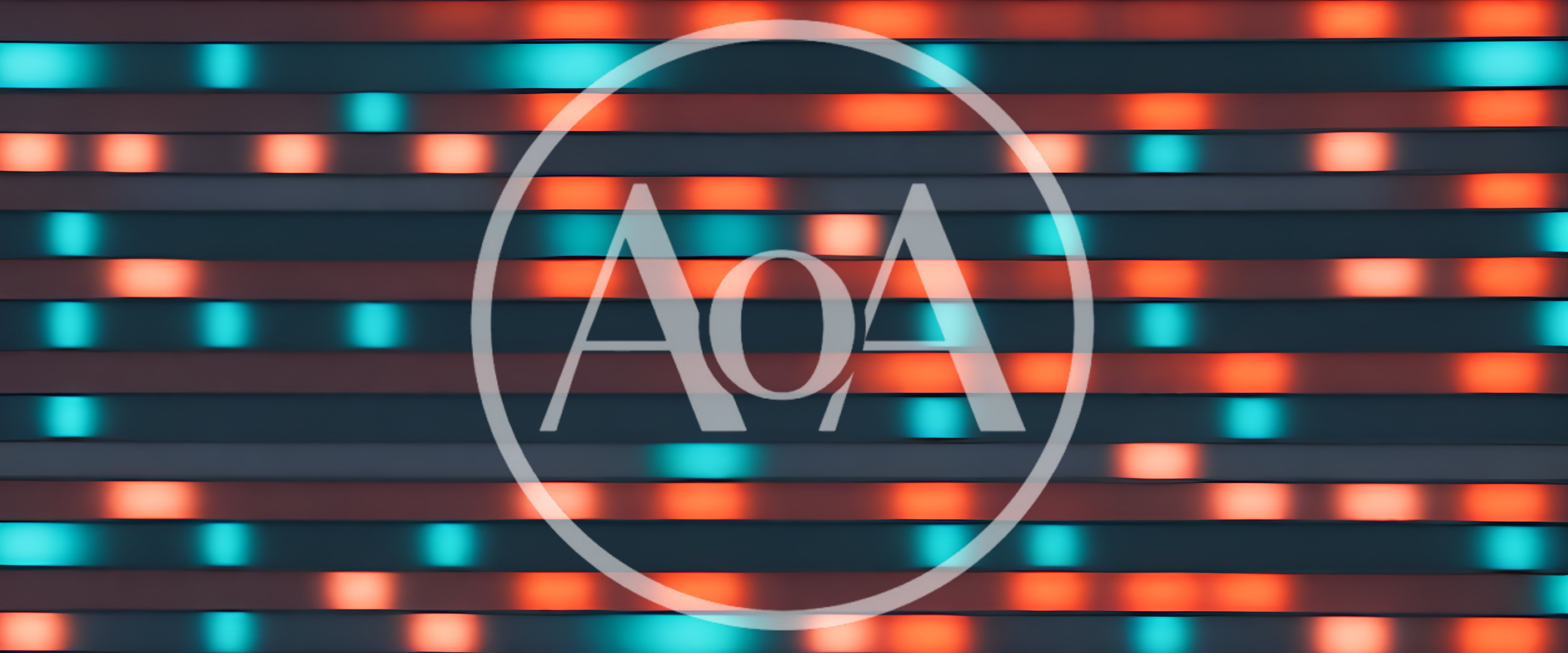 Abstract Digital Data Stream With Glowing Neon Rectangles