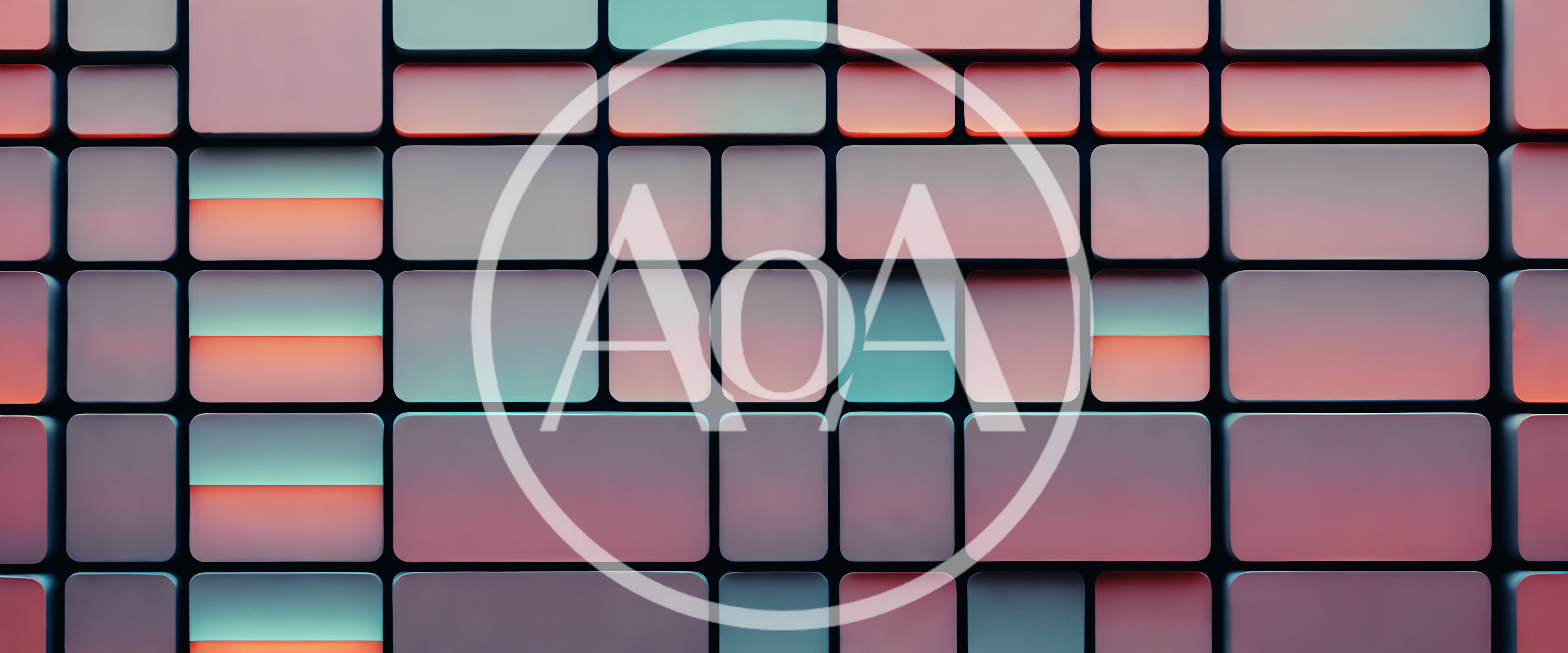 Abstract Geometric Background With Glowing Rectangular Tiles