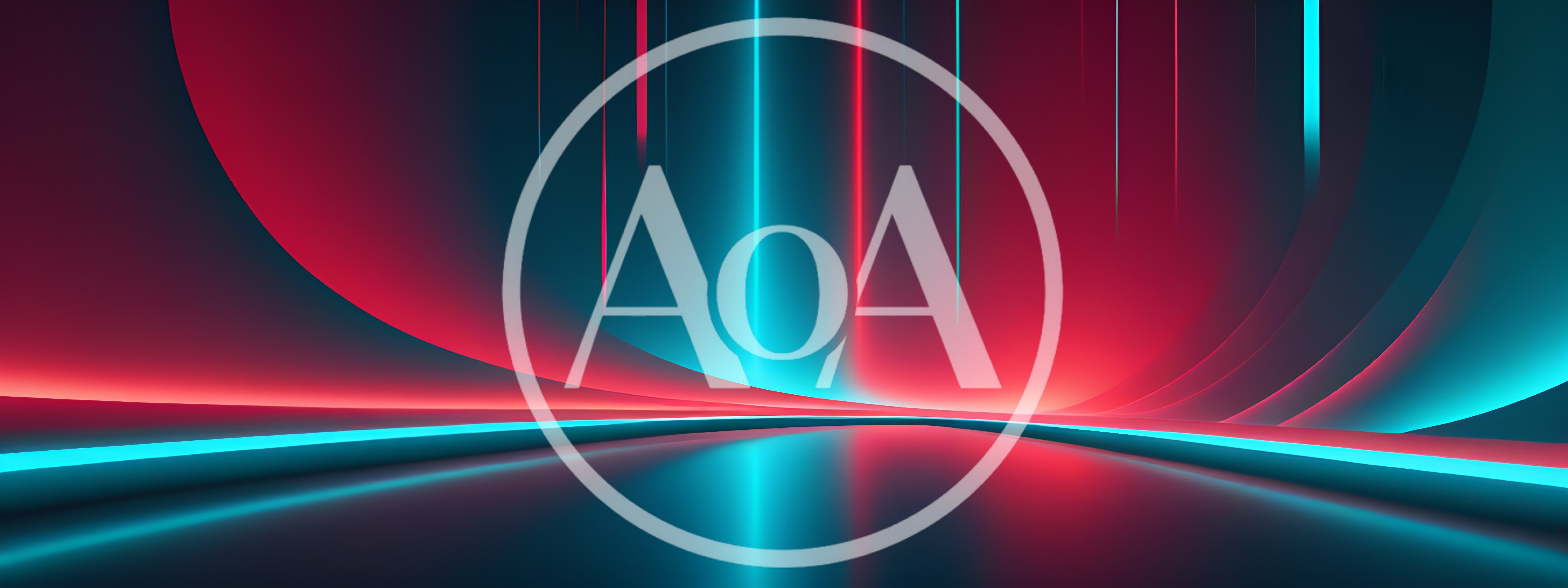 Abstract Neon Light Background With Curved Surfaces