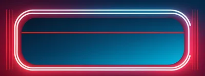Neon Glowing Rounded Rectangular Frame Background