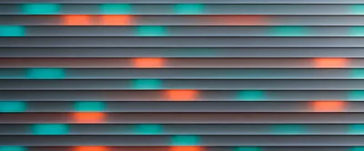 Abstract Digital Background With Glowing Cyan And Orange Bars