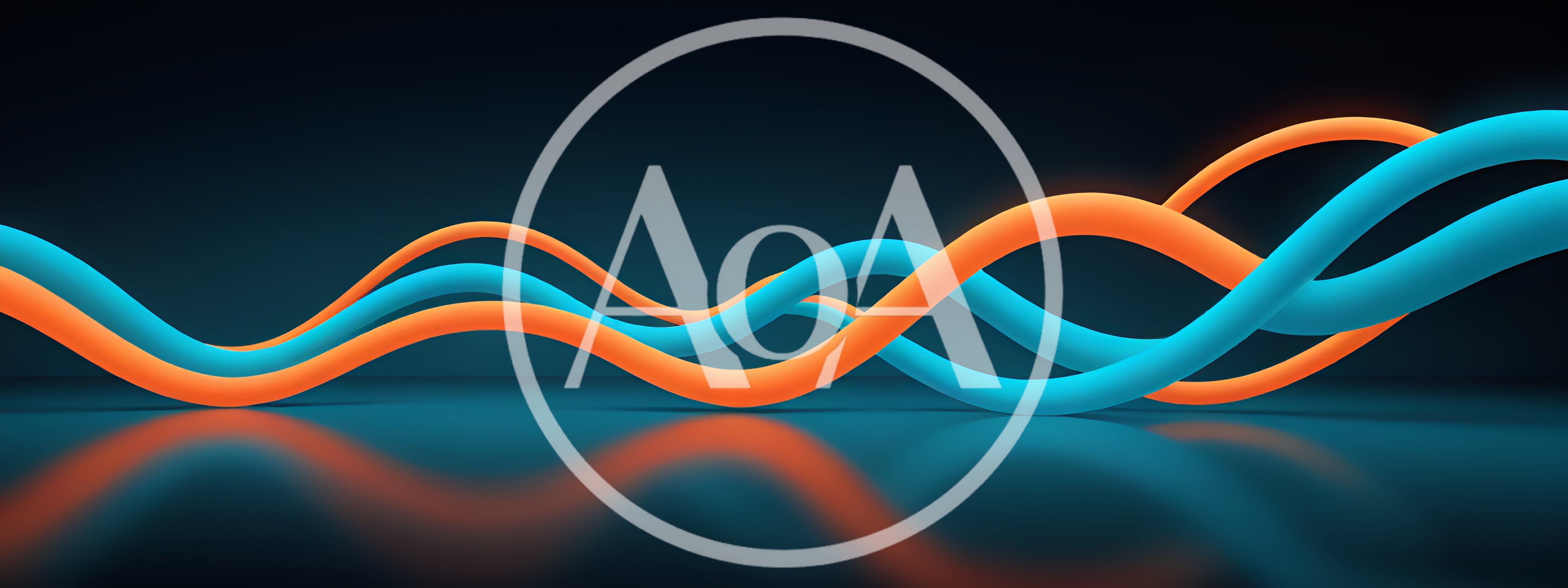 Abstract Glowing Orange And Blue Wavy Lines