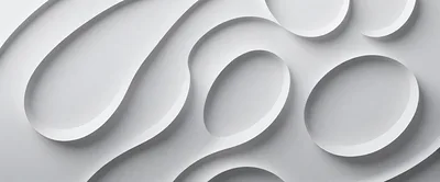 Abstract White 3D Wavy Surface Background