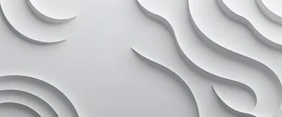 Abstract White Paper Layers With Curved Shadows