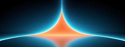 Abstract Neon Light Archway With Reflective Floor