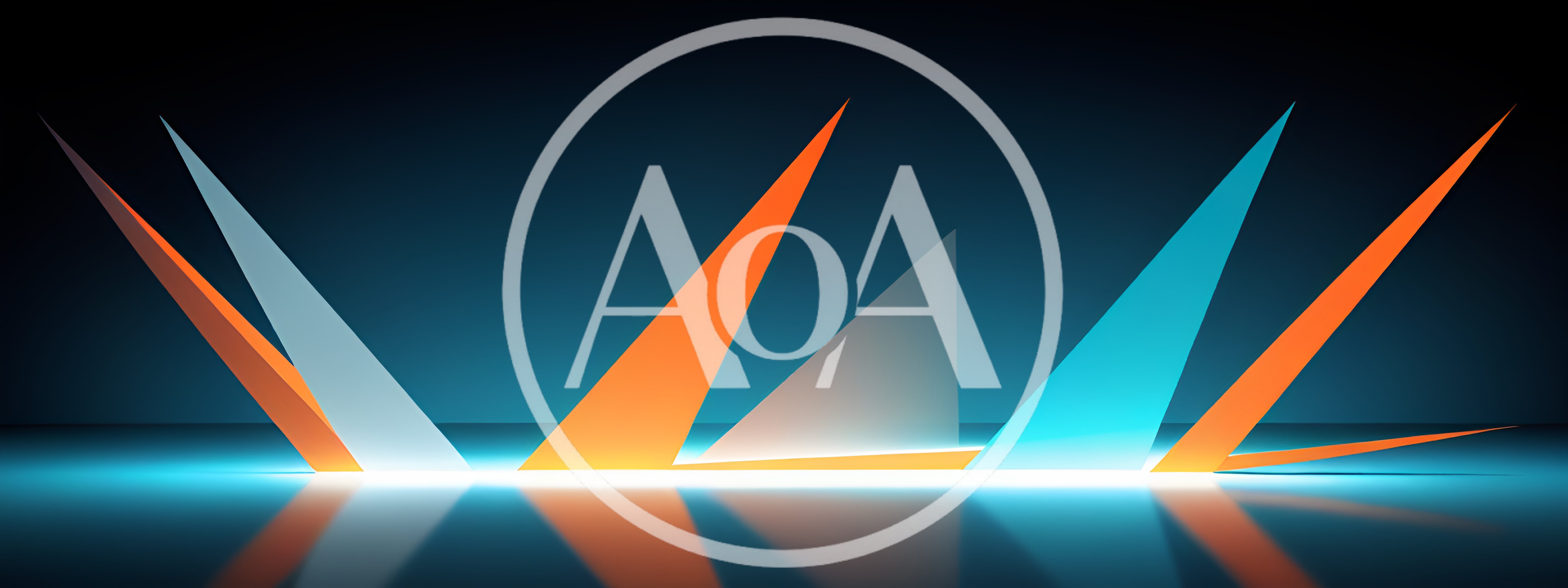 Abstract Geometric Shapes With Glowing Neon Light Effects