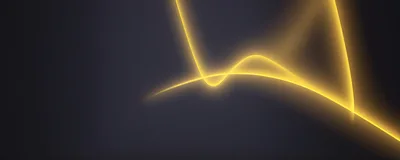 Abstract Glowing Golden Light Waves On Dark Background