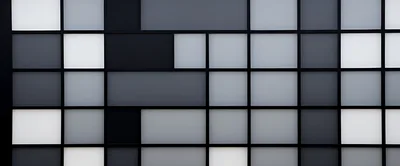 Abstract Geometric Wall With Rectangular Light Panels