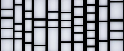 Abstract Geometric Grid Pattern With Glowing Rectangular Panels