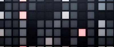 Abstract Grid Of Glowing Square Light Panels