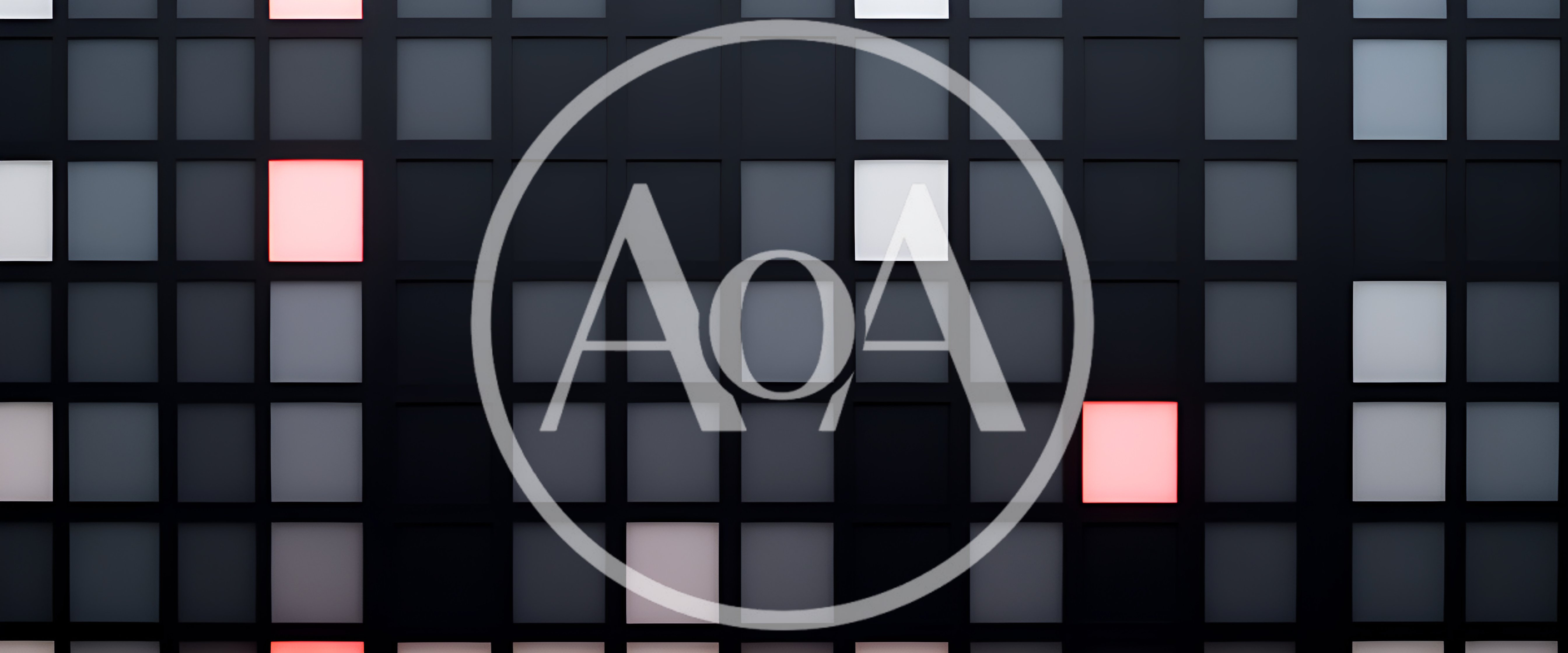 Abstract Grid Of Glowing Square Light Panels