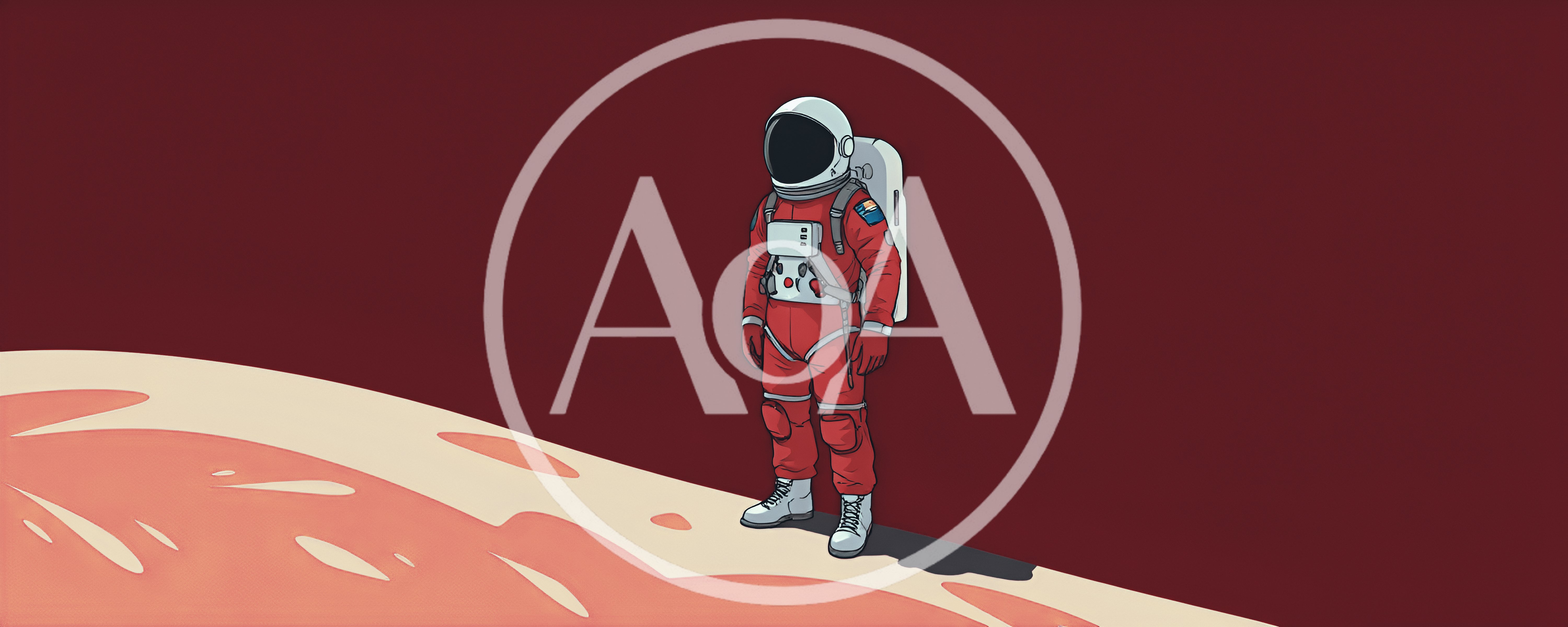 Astronaut Standing On The Surface Of Mars