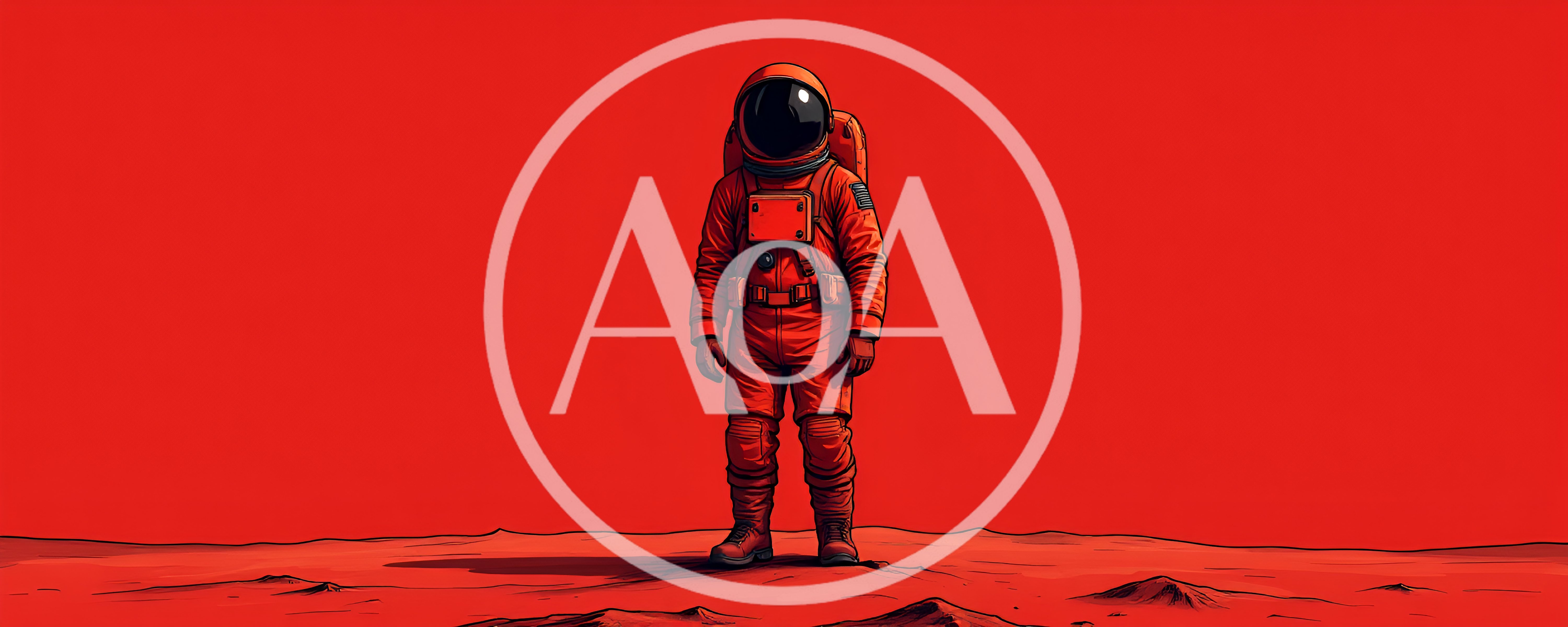 Astronaut Standing Alone On The Surface Of Mars