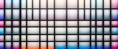 Abstract Grid Pattern With Glowing Rectangular Light Panels