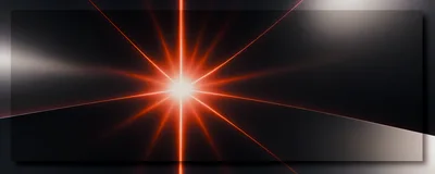 Abstract Red Starburst Light Effect On Dark Background