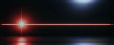 Abstract Red Laser Beam With Lens Flare